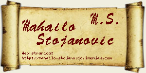 Mahailo Stojanović vizit kartica